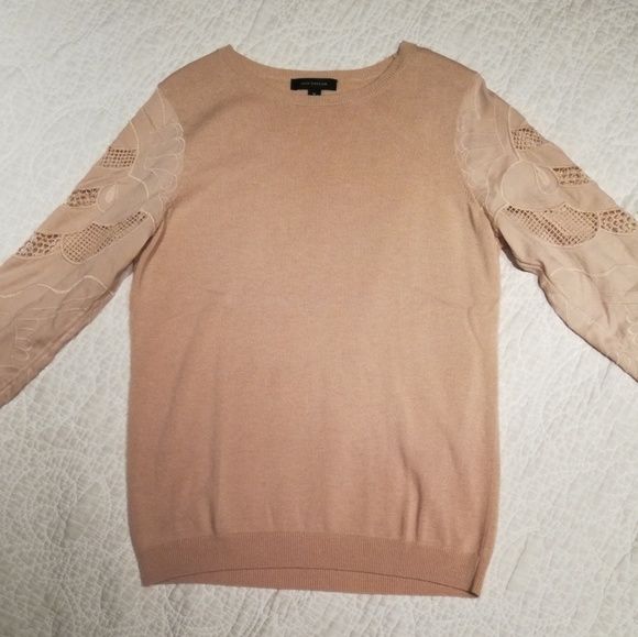 Ann Taylor Embroidered Sleeve Sweater - Picture 2 of 6